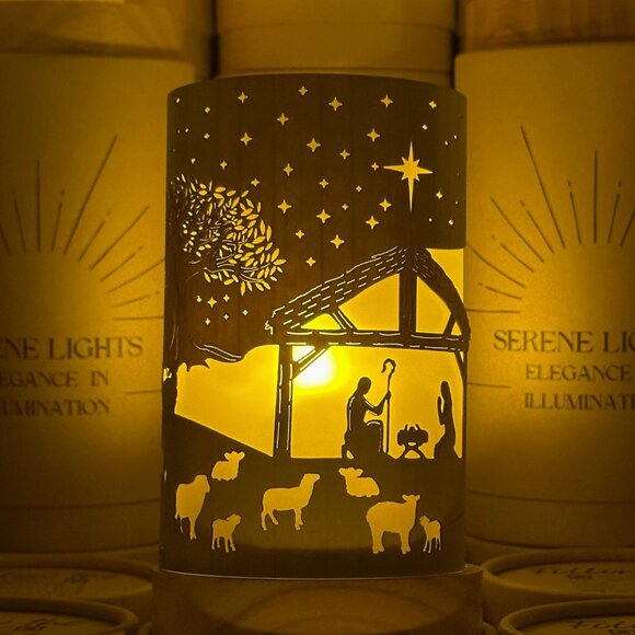 Nativity Scene Candle Holder - Rechargeable Led Candle - Picture 3 of 8